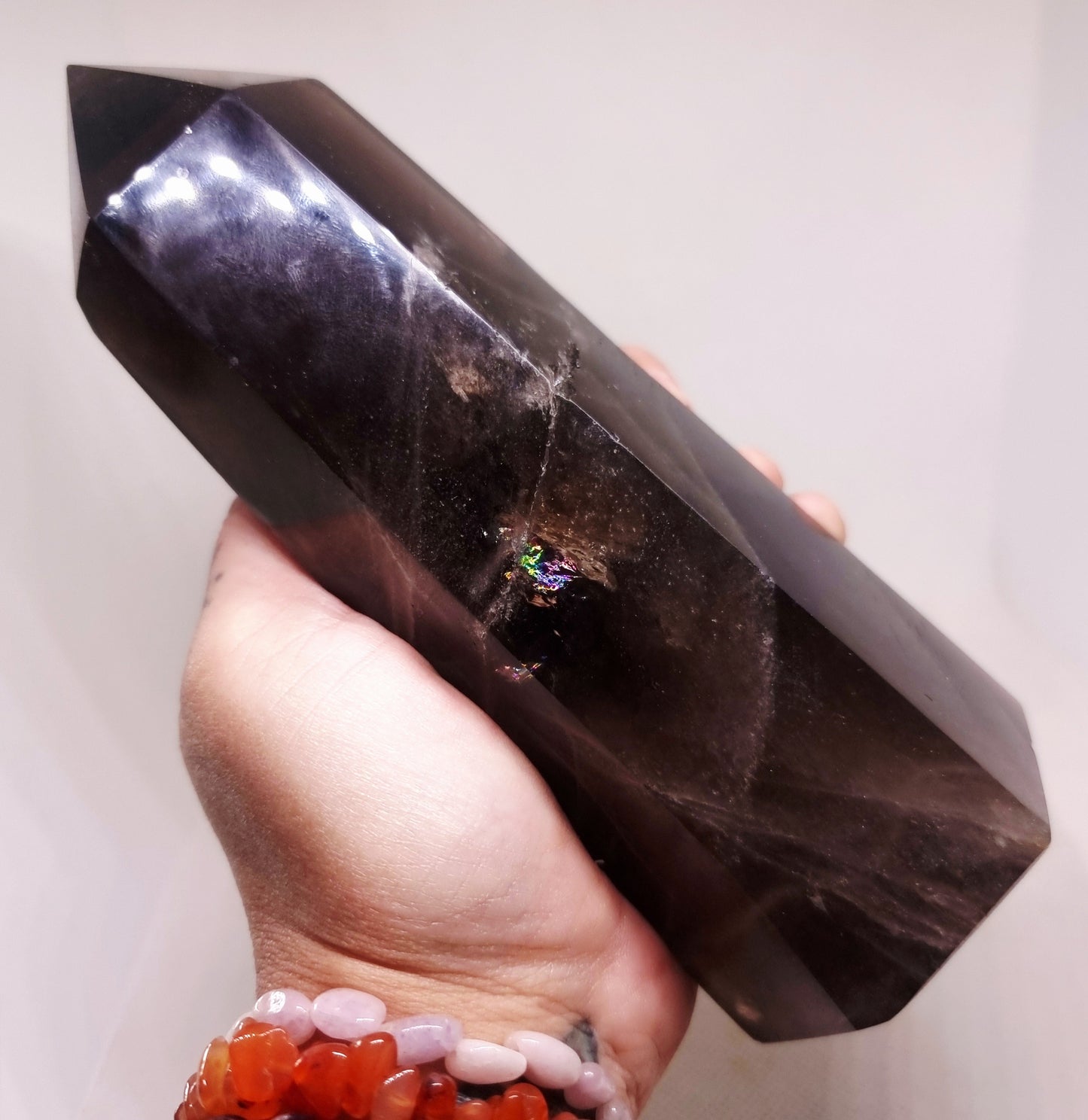 SMOKY WINDOW QUARTZ TOWER 810 g - GROUNDING & PROTECTION