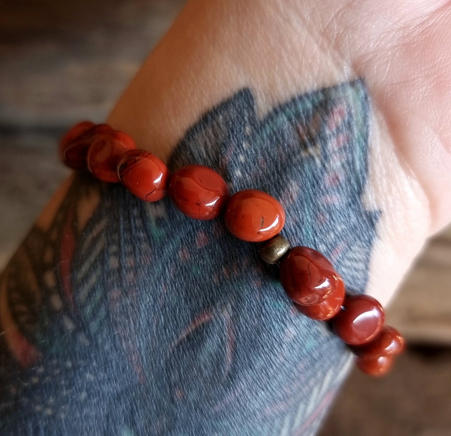 RED JASPER NUGGET BRACELET - GROUNDING & PROTECTION