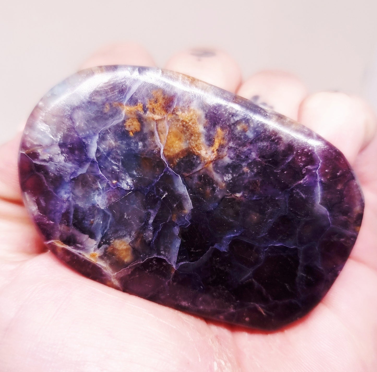 POLISHED WATERMELON FLUORITE FREEFORM 68 g - MENTAL CLARITY