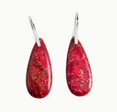 RED IMPERIAL PINE JASPER EARRINGS - GROUNDING