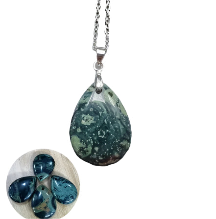KAMBABA JASPER PENDANT NECKLACE - PEACE & TRANQUILITY