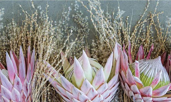 FLORAL DEEP PINK KING PROTEA MULTI-PURPOSE MAT