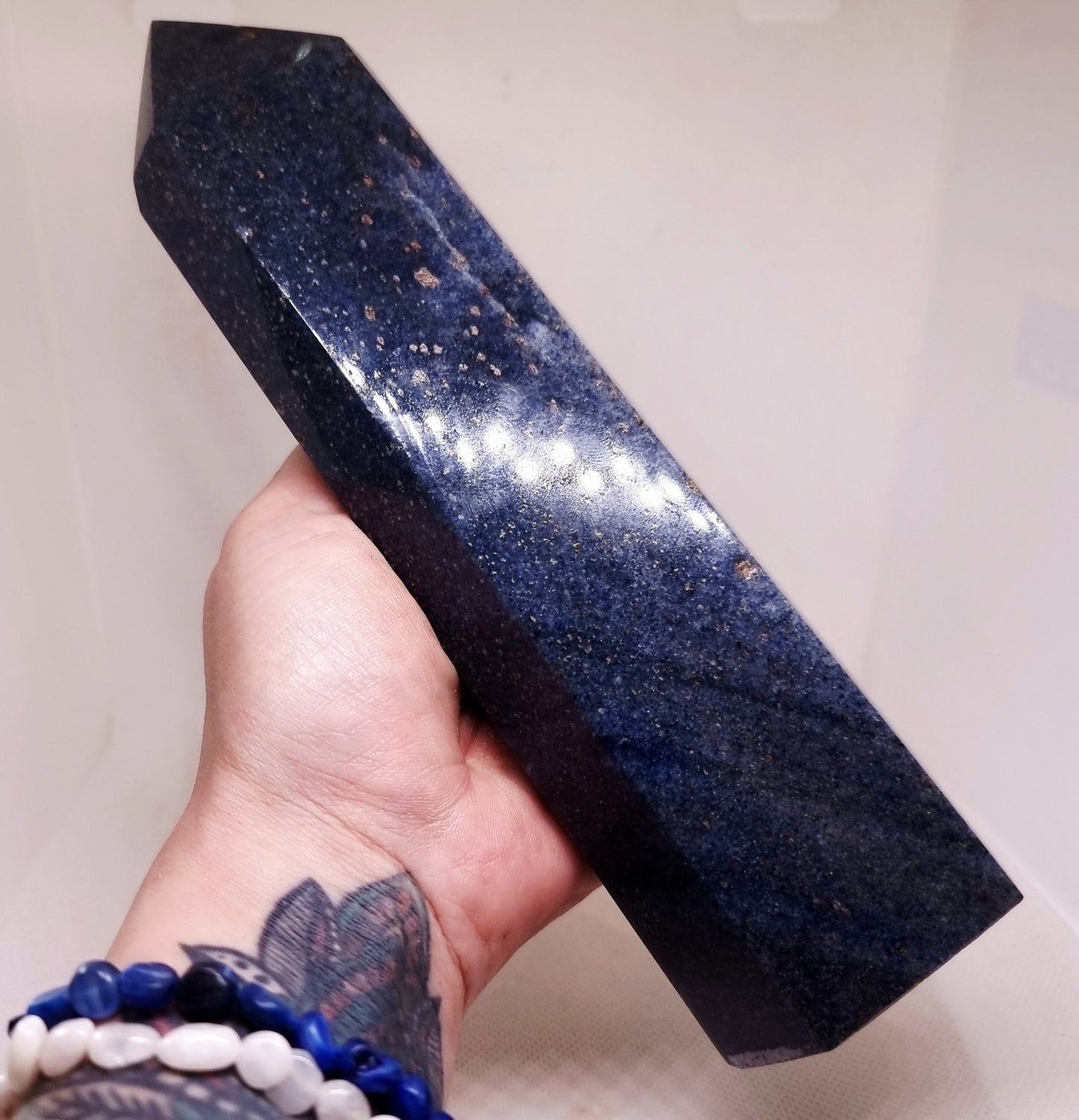 LAZULITE POLISHED TOWER 20 cm ( 1.084 kg) - INTUITION