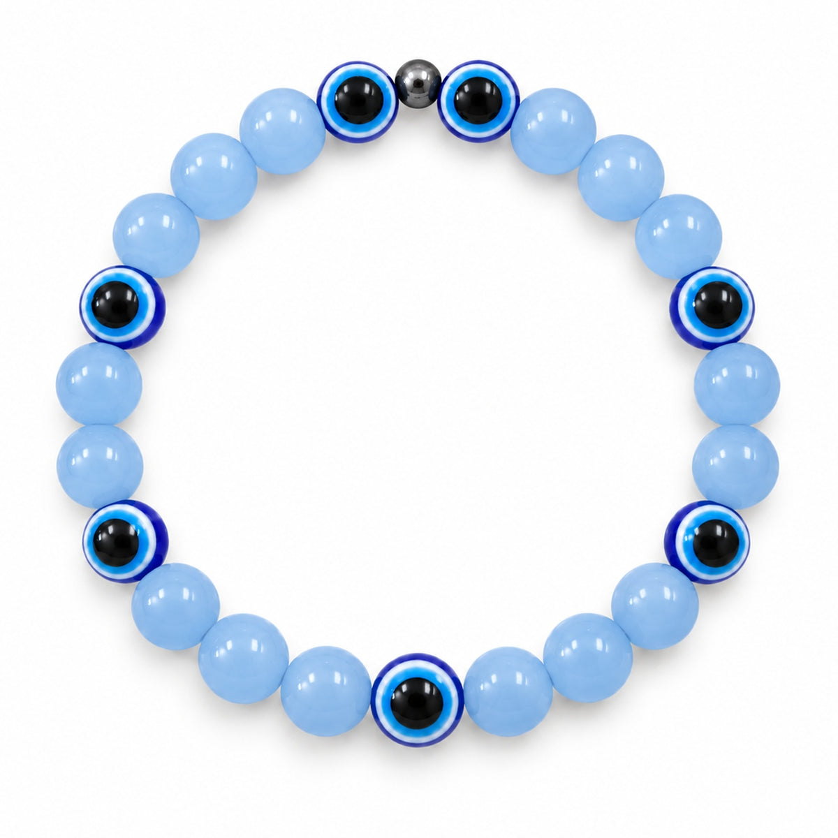 AGAINST EVIL EYE LIGHT BLUE BRACELET