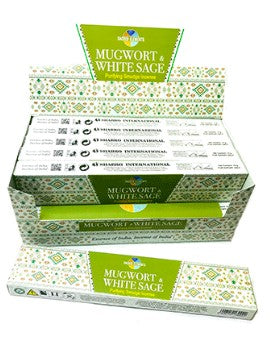 MUGWORT & WHITE SAGE INCENSE STICKS - SACRED ELEMENTS