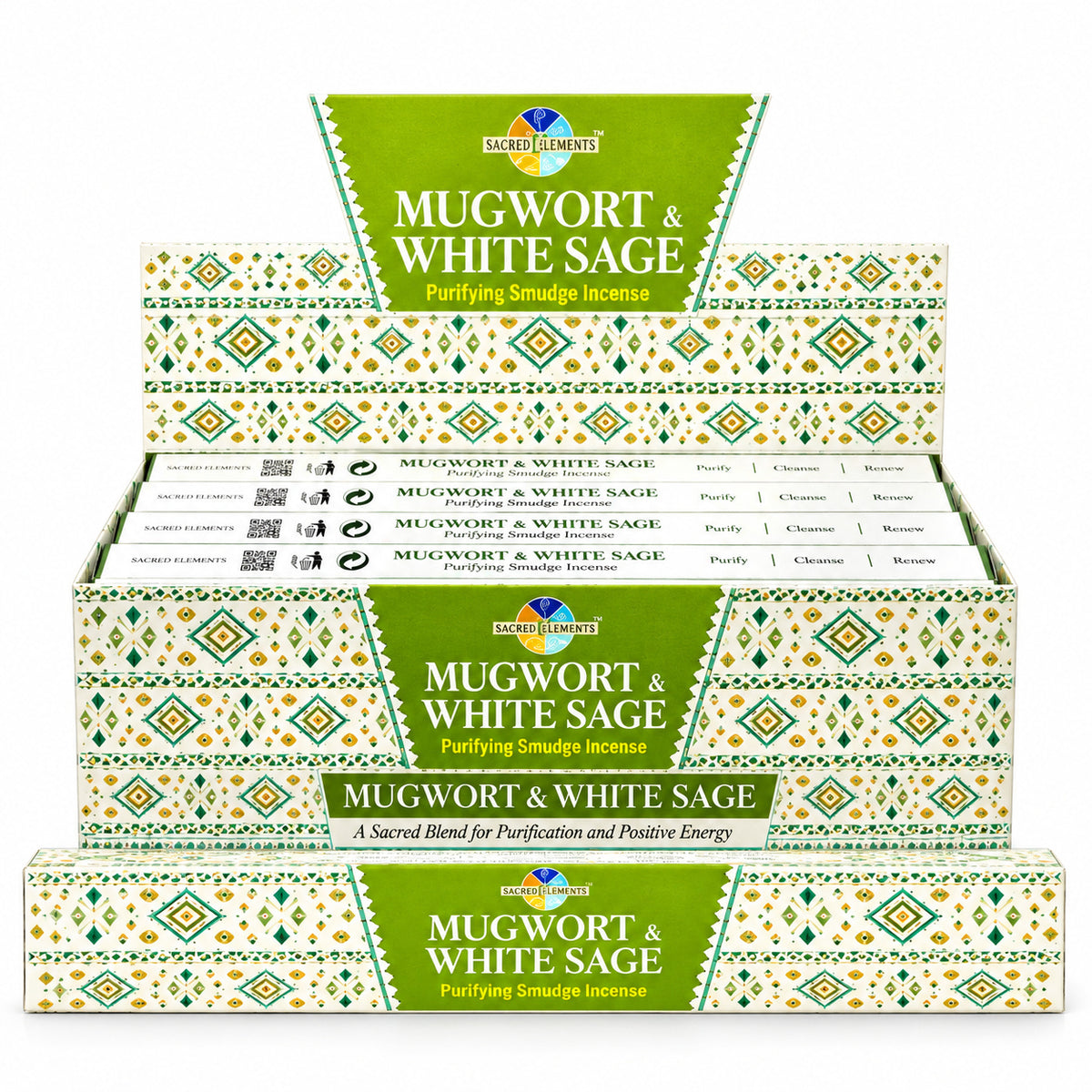 SACRED ELEMENTS MUGWORT & WHITE SAGE INCENSE STICKS