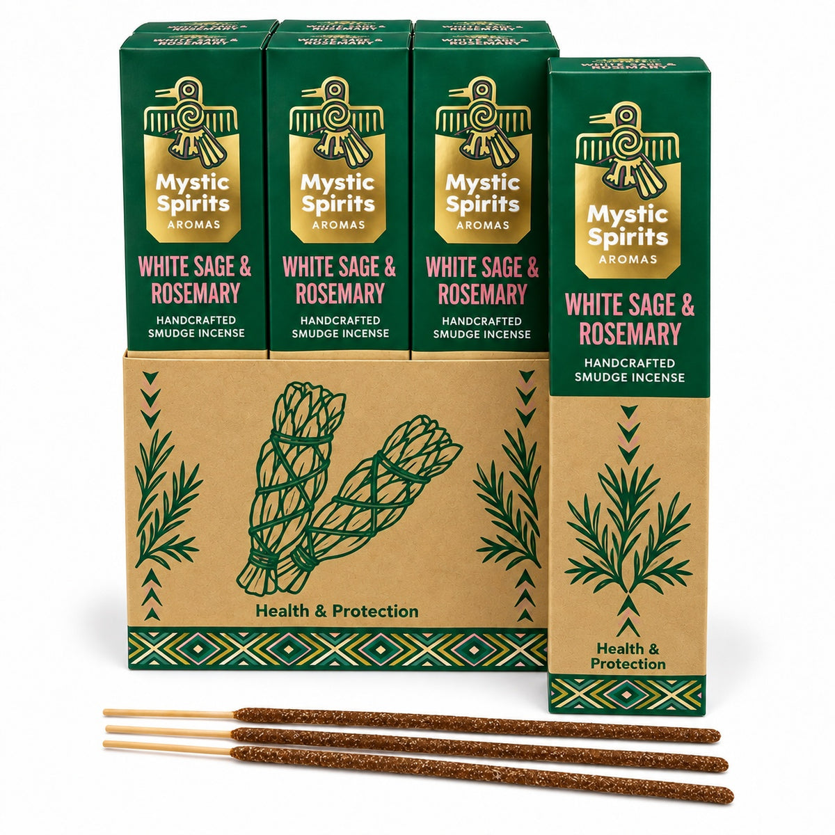 MYSTIC SPIRITS WHITE SAGE & ROSEMARY INCENSE