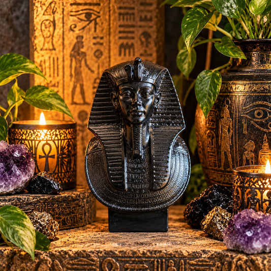 EGYPTIAN PHARAOH HEAD STATUE