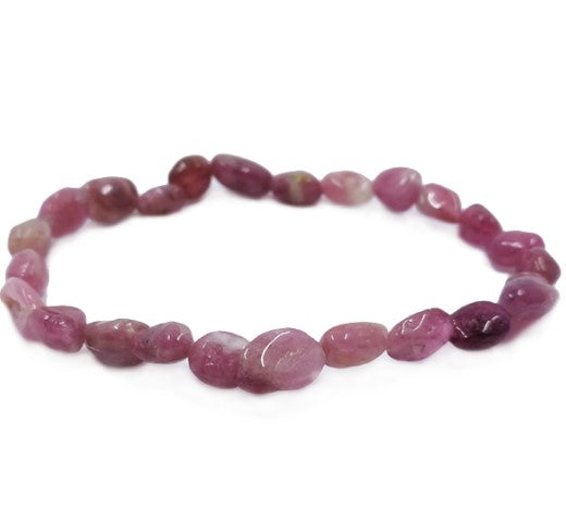 PINK TOURMALINE NUGGET BRACELET - LOVE