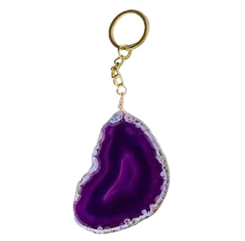 PURPLE AGATE KEYCHAIN - INTUITION