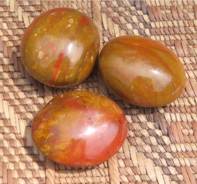 RED FLAME JASPER GALLETS - GROUNDING & ENDURANCE