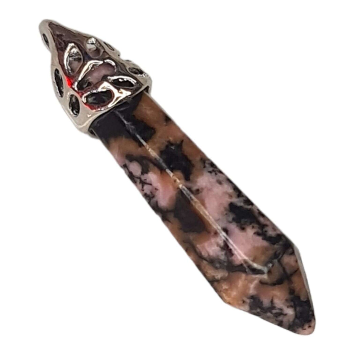 RHODONITE POINT PENDANT - LOVE