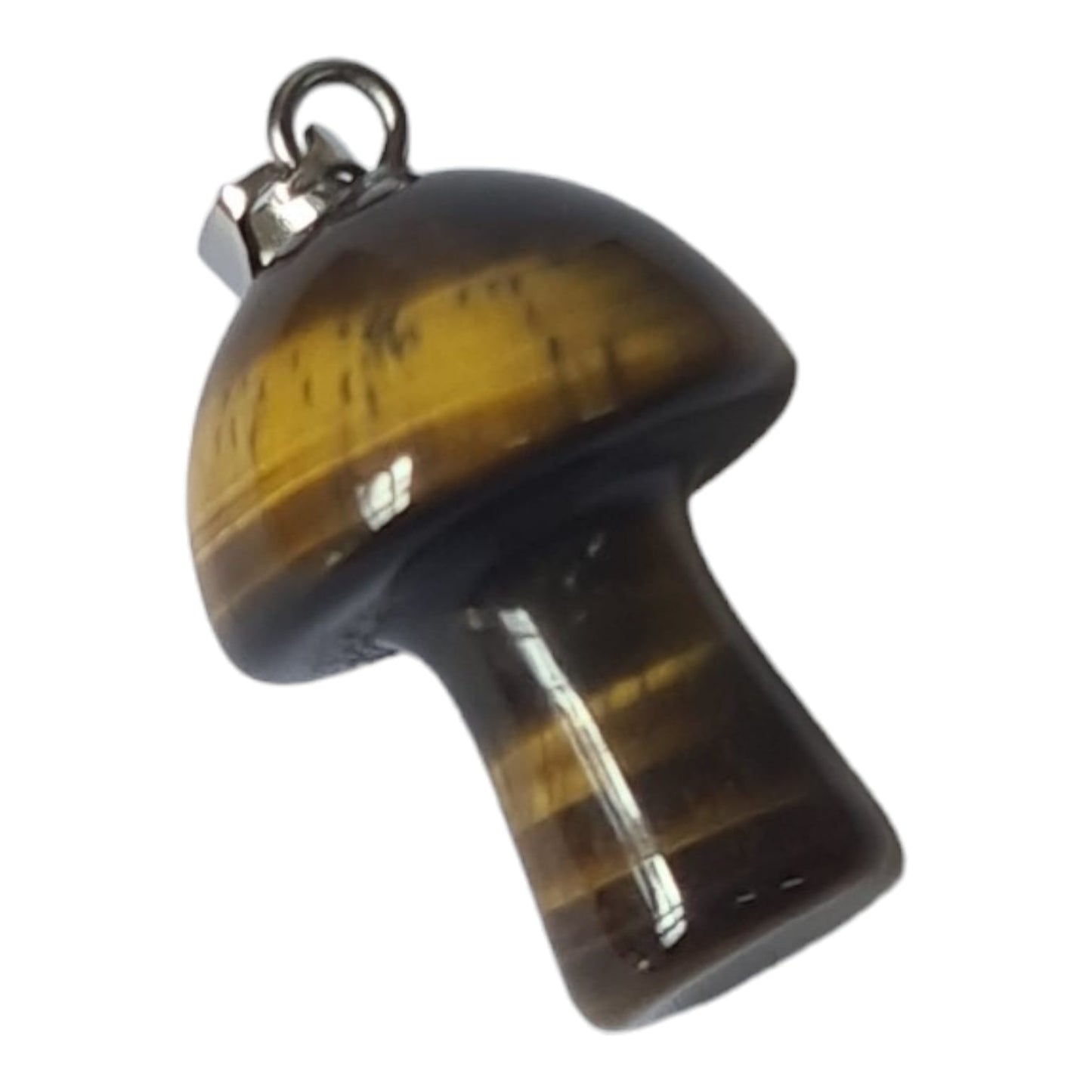 TIGER EYE MUSCHROOM PENDANT - COURAGE