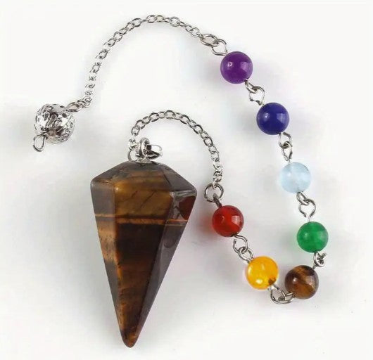 CHAKRA TIGER EYE PENDULUM - DIVINATION
