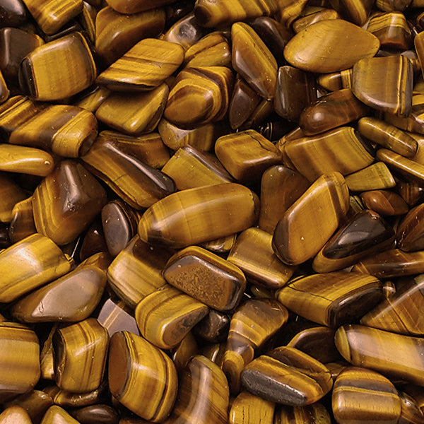 BROWN TIGER EYE POCKET STONE XL - STRENGTH & PROTECTION