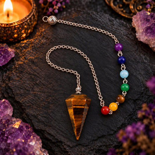 TIGER EYE CHAKRA PENDULUM