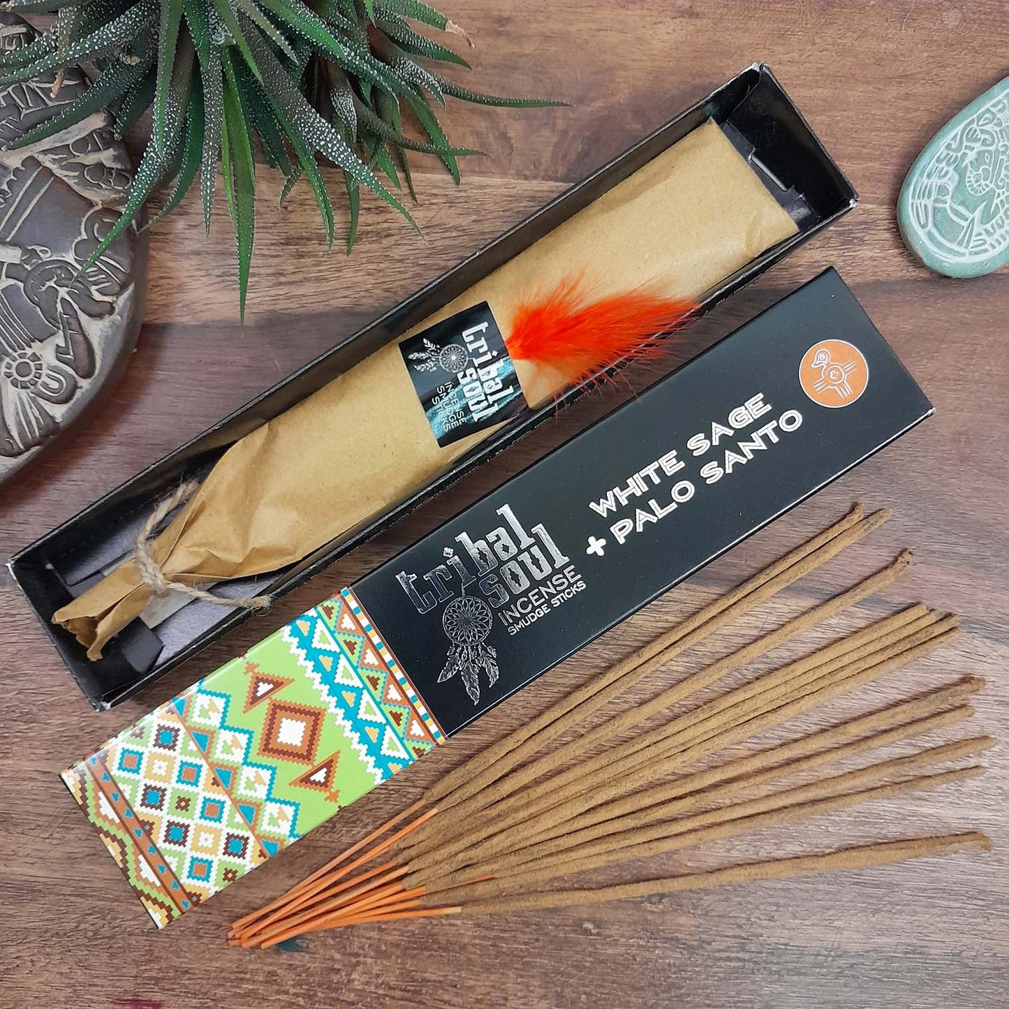 TRIBAL SOUL WHITE SAGE & PALO SANTO SMUDGE STICKS - PURIFICATION