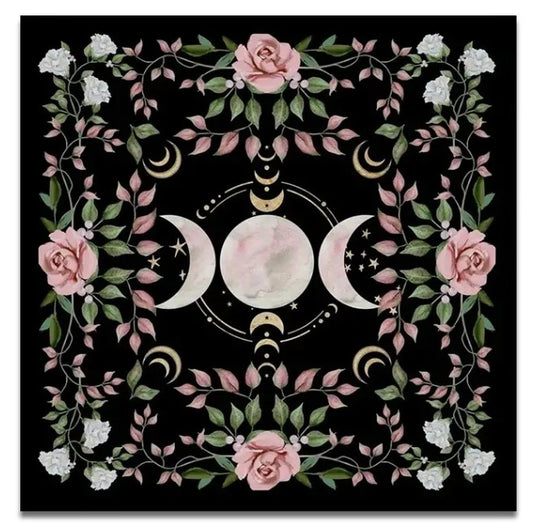 TRIPLE MOON ALTAR CLOTH ( 75 cm x 75 cm )