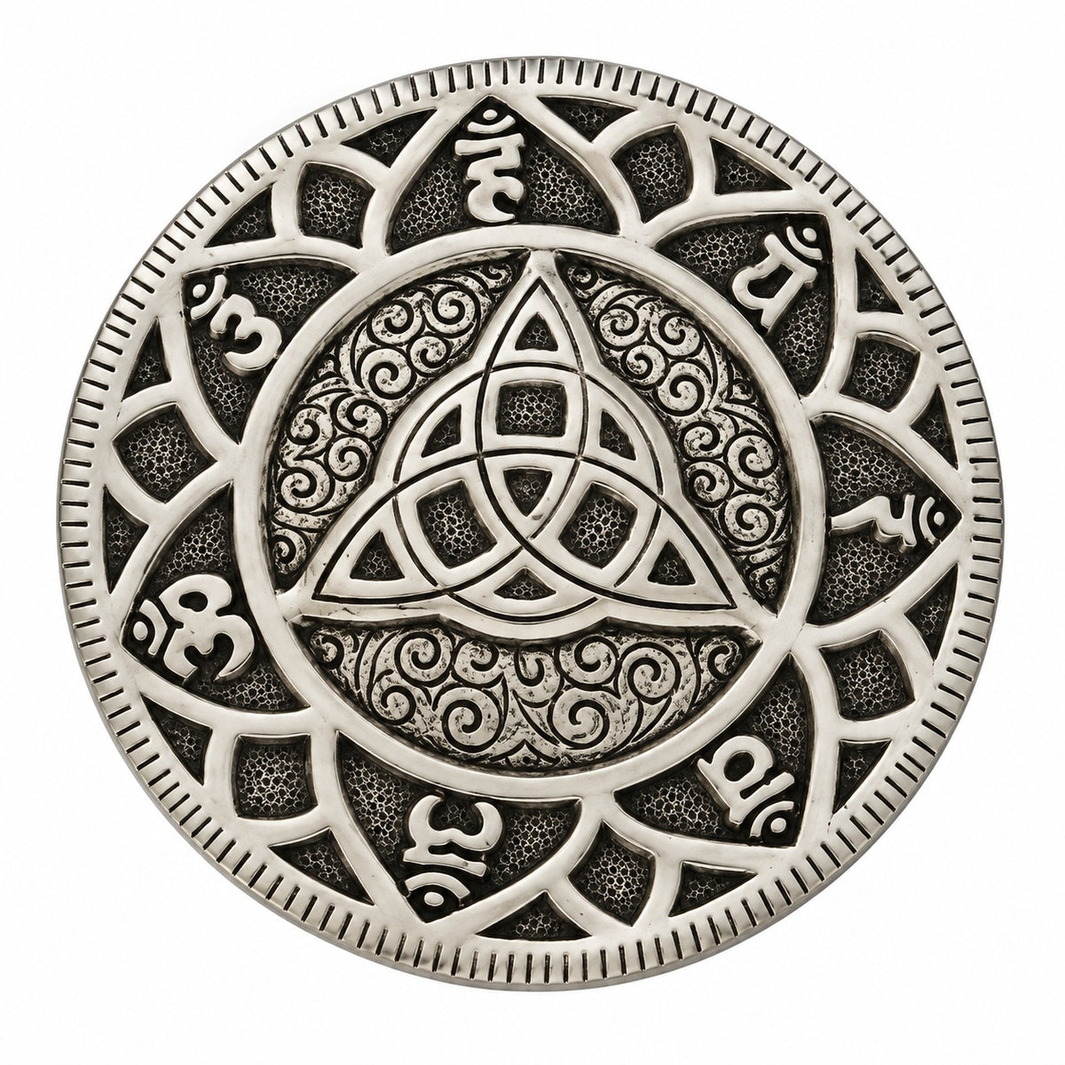 ROUND METAL CELTIC KNOT INCENSE BURNER