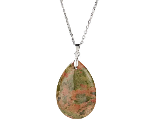 UNAKITE JASPER PENDANT NECKLACE - NEW BEGINNINGS