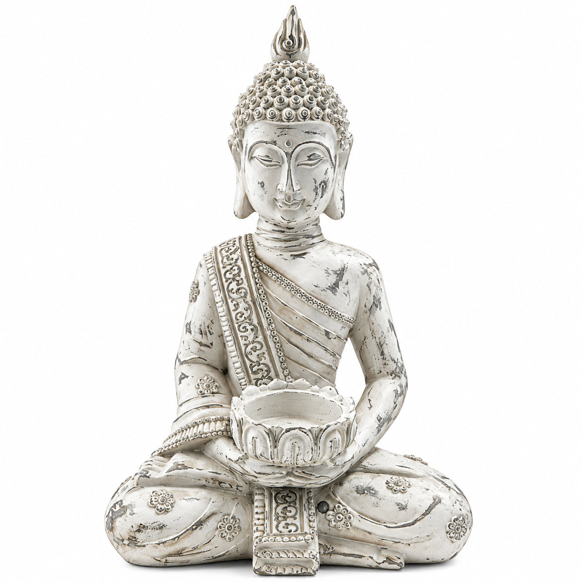 BUDDHA WHITE MEDITATION STATUE
