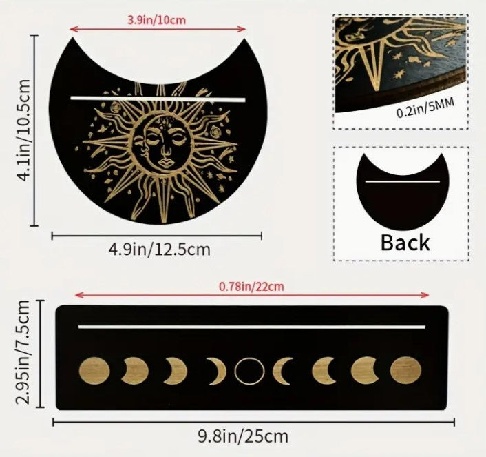 TAROT WOODEN MOON CARD STAND