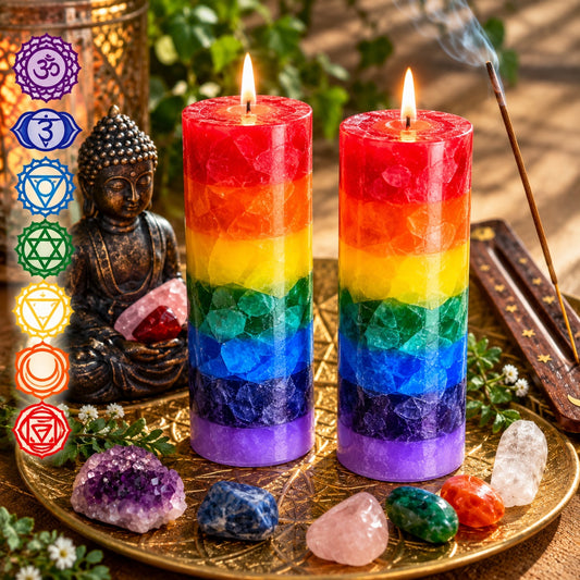 CHAKRA BALANCING CANDLE 13 cm - ENERGY HEALING
