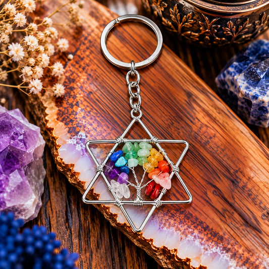 Chakra Star Keychain - Wildlings Crystals South Africa