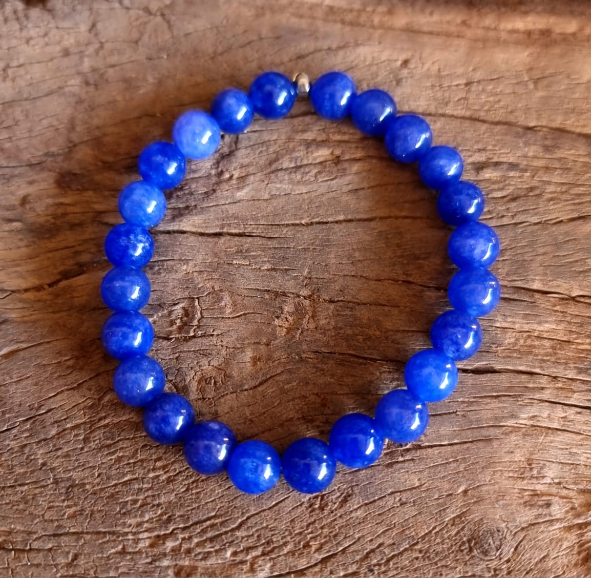 BLUE KYANITE ENERGY BRACELET 8 mm - COMMUNICATION AND GROUNDING