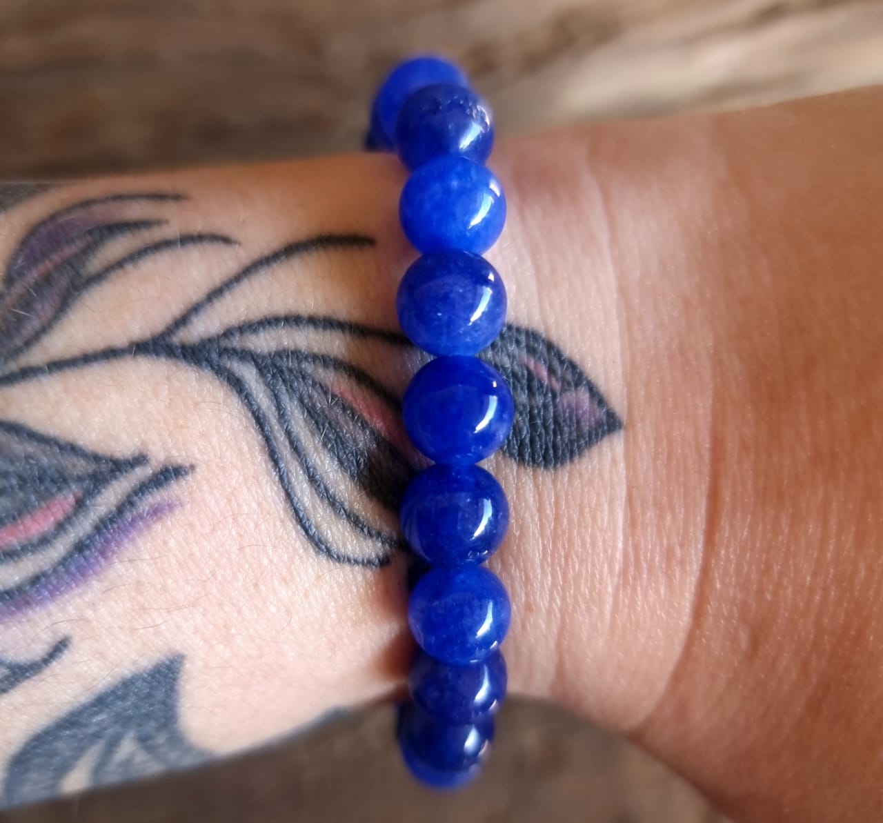 BLUE KYANITE ENERGY BRACELET 8 mm - COMMUNICATION AND GROUNDING
