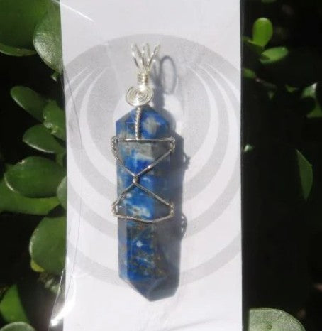 DOUBLE TERMINATED LAPIS LAZULI PENDANT - INTUITION