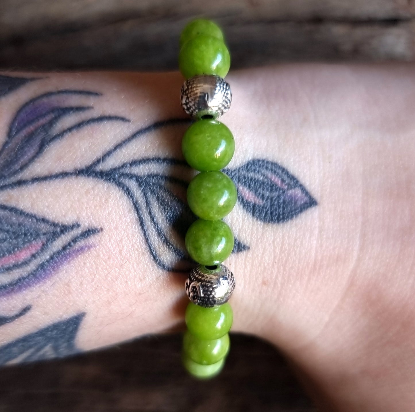 PERIDOT ENERGY BOHO BRACELET 8 mm - ABUNDANCE & LOVE