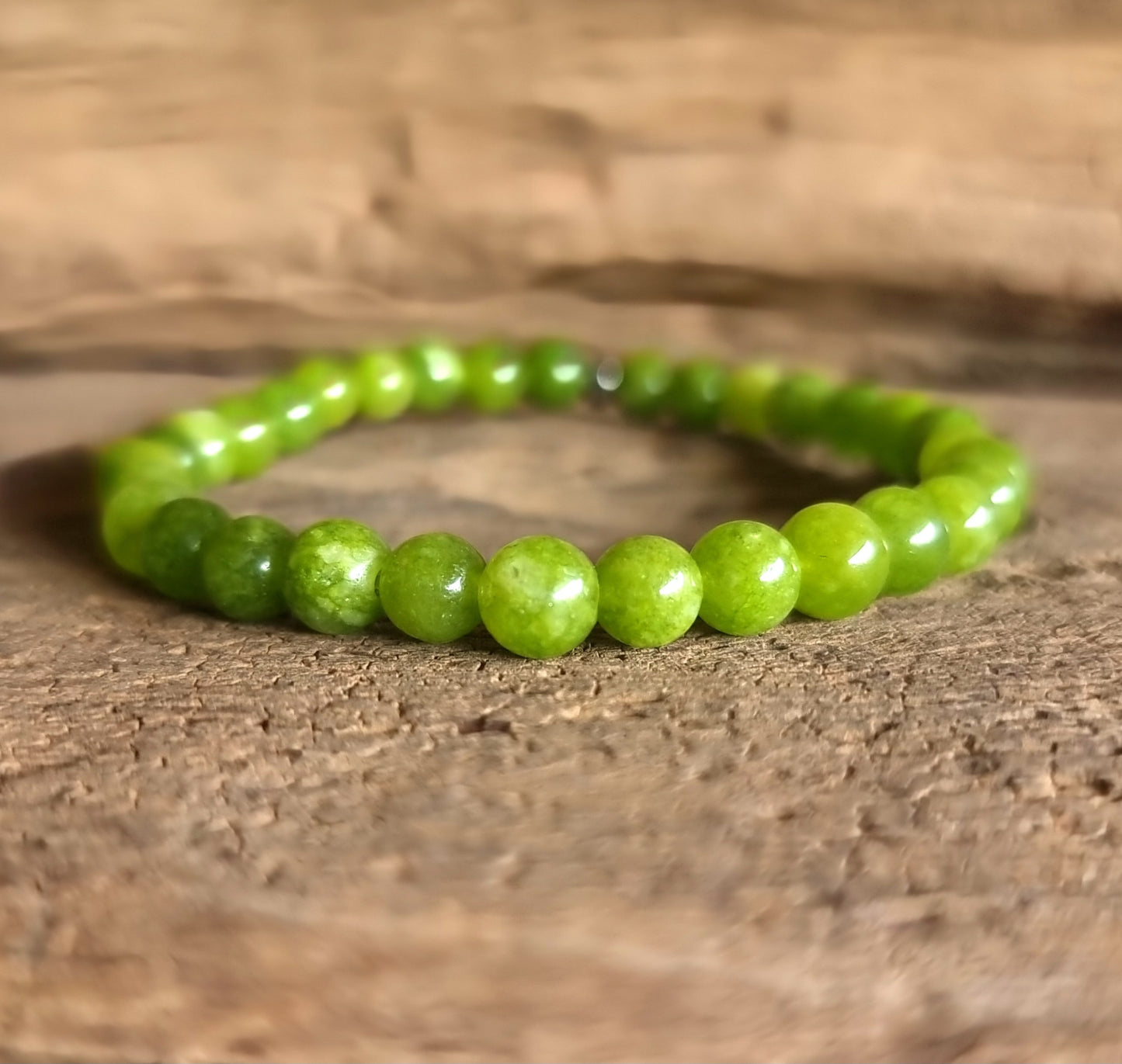 PERIDOT ENERGY BRACELET 6 mm - ABUNDANCE & LOVE
