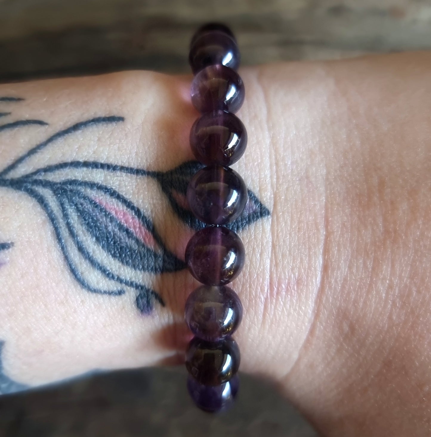 AMETHYST ENERGY BRACELET 8 mm - PSYCHIC ABILITIES