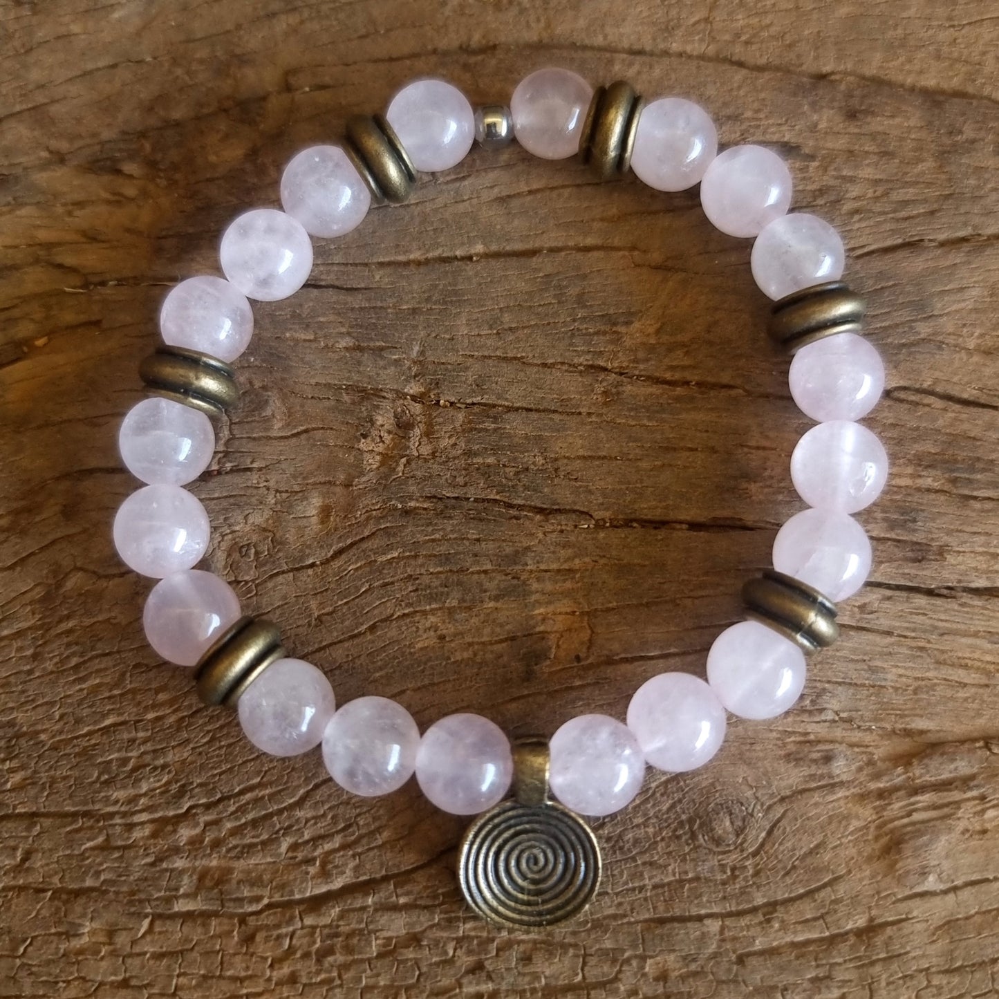ROSE QUARTZ BOHO ENERGY BRACELET 8 mm - UNCONDITIONAL LOVE