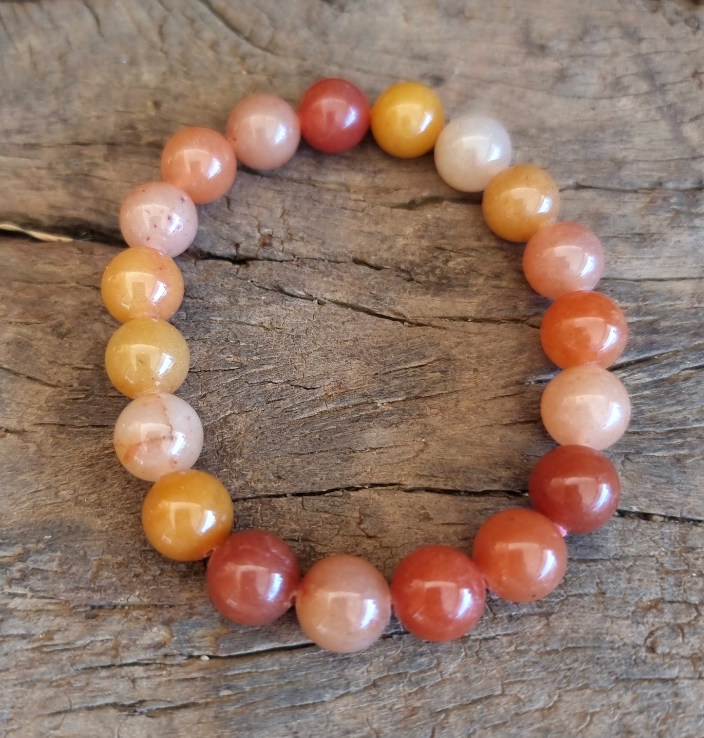 PEACH AVENTURINE ENERGY BRACELET 10 mm - CREATIVITY & PASSION