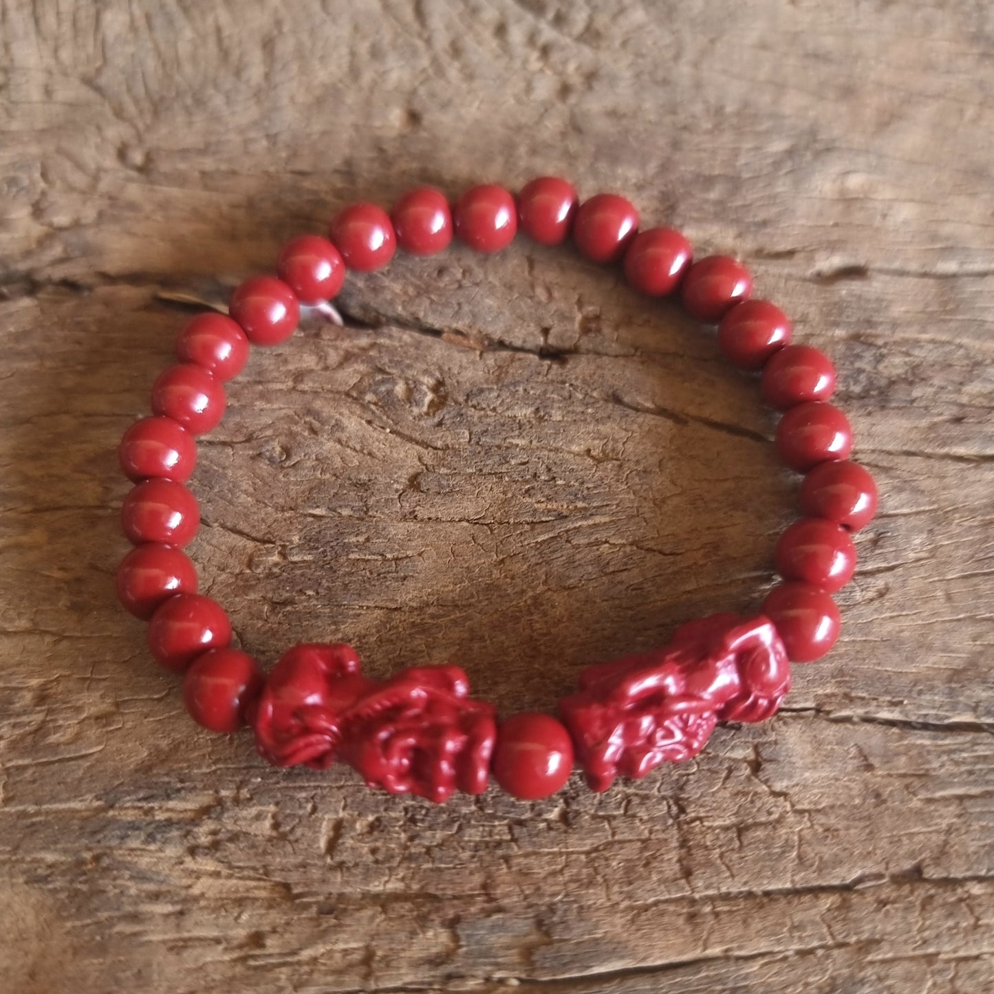PI XIU RED BRACELET 6 mm - WEALTH & PROTECTION