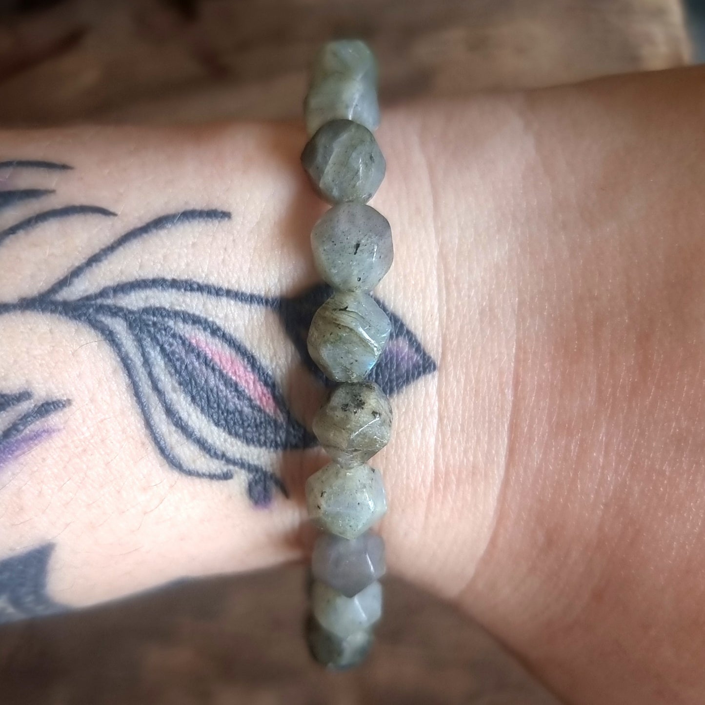 LABRADORITE FACETED ENERGY BRACELET 7 mm - CREATIVITY