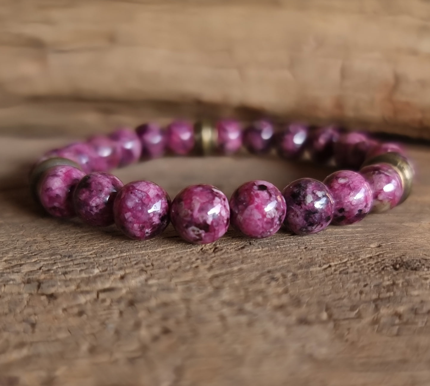 RHODONITE ENERGY BRACELET 8 mm - HEART HEALER