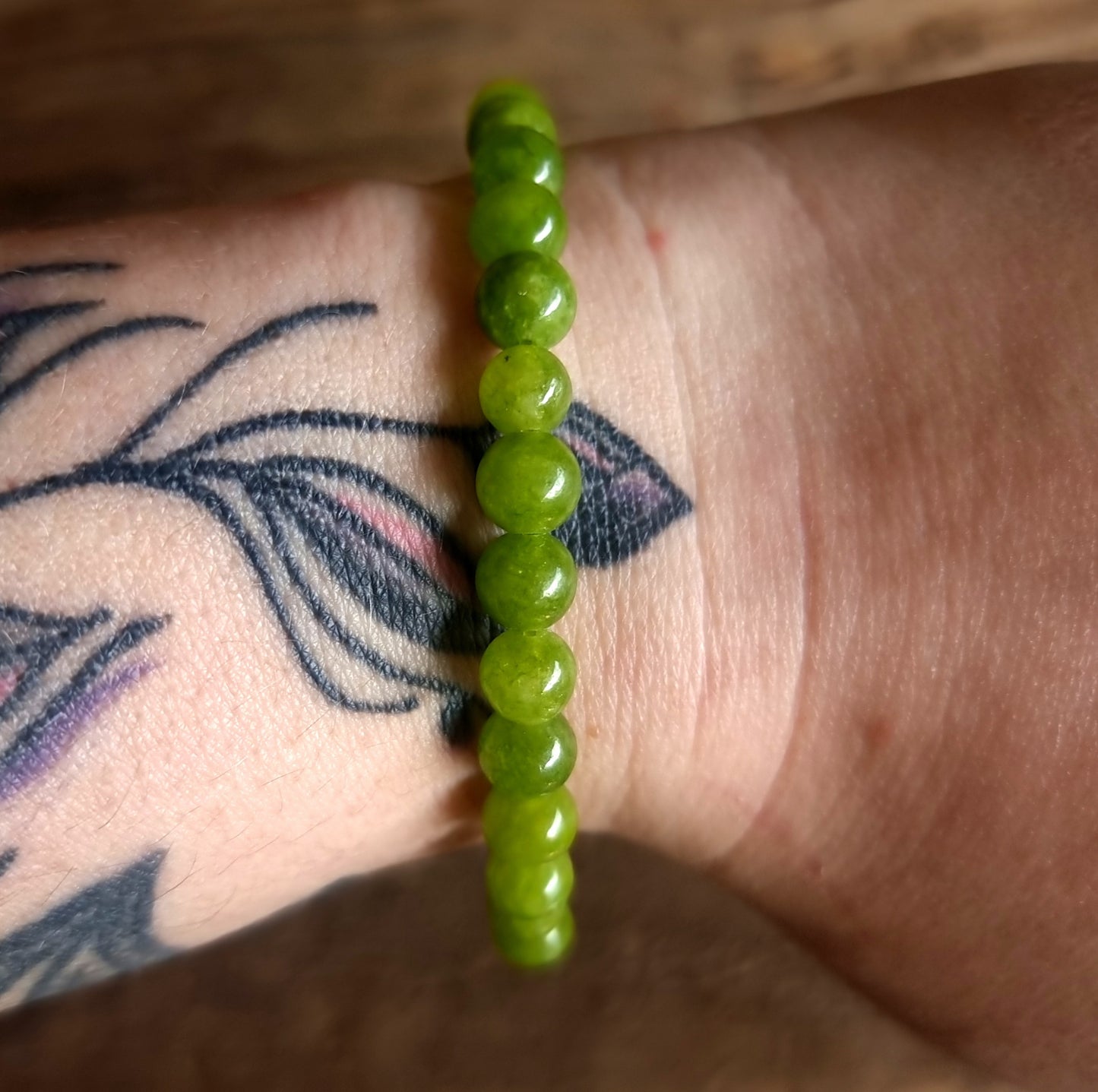 PERIDOT ENERGY BRACELET 6 mm - ABUNDANCE & LOVE