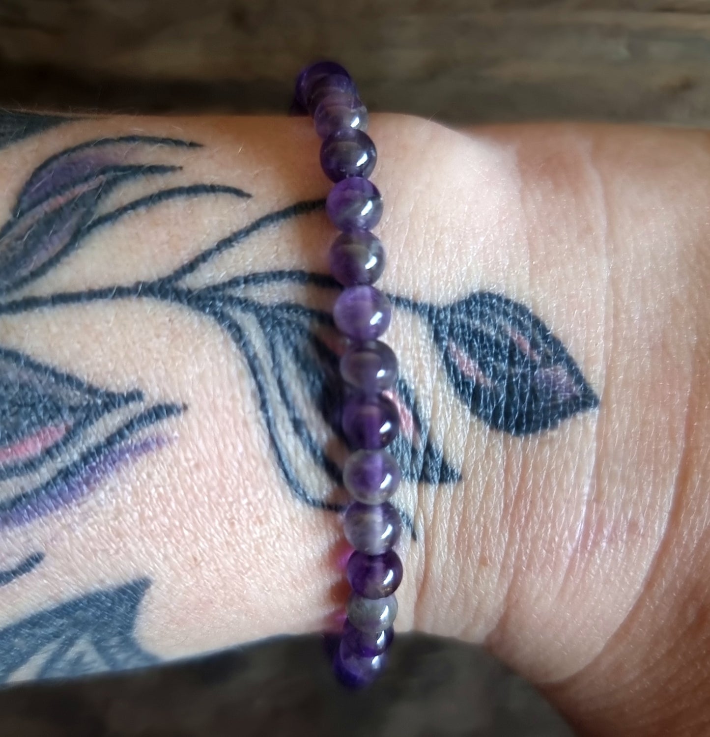 AMETHYST ENERGY BRACELET 4 mm - INTUITION AND PROTECTION