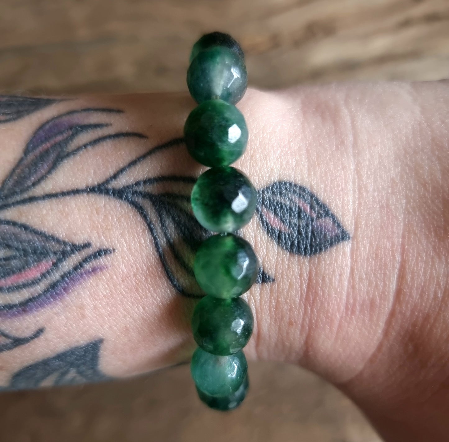 GREEN CHALCEDONY ENERGY BRACELET 8 mm - SPIRITUAL BALANCE