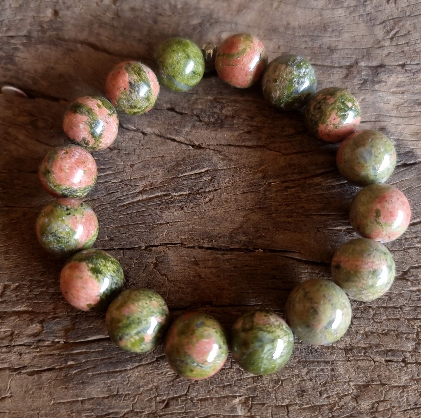 UNAKITE JASPER ENERGY BRACELET 12 mm - NEW BEGINNINGS