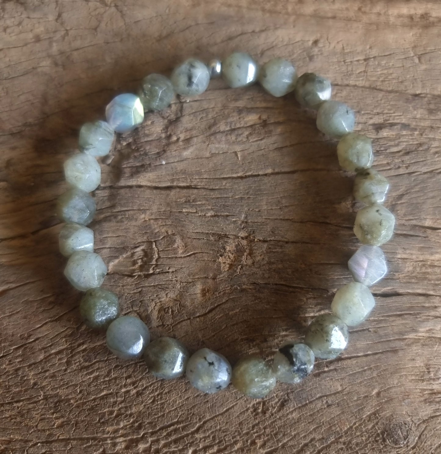 LABRADORITE FACETED ENERGY BRACELET 7 mm - CREATIVITY