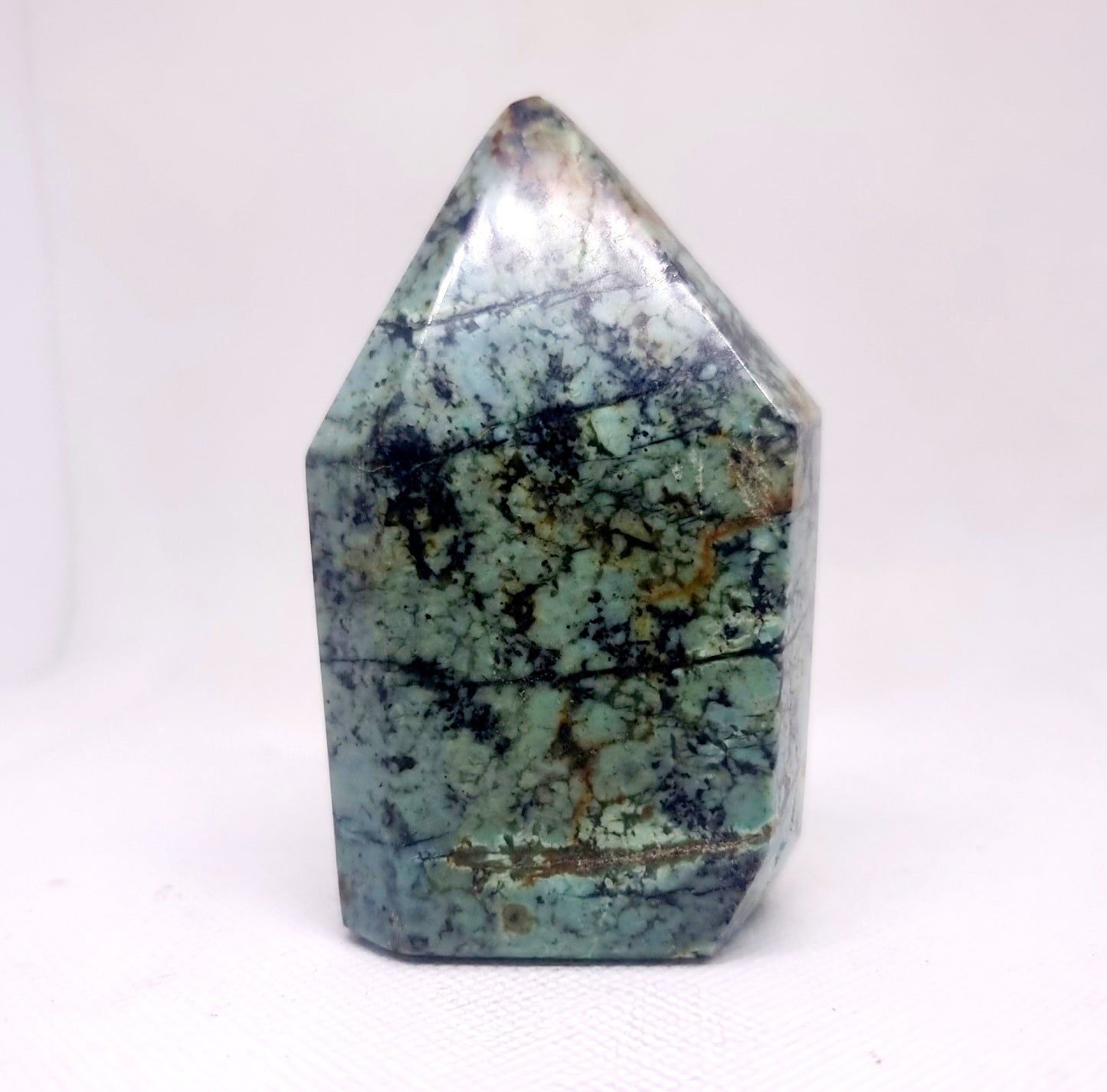 CHRYSOCOLLA POLISHED TOWER 260 g - ABUNDANCE & POSITIVITY