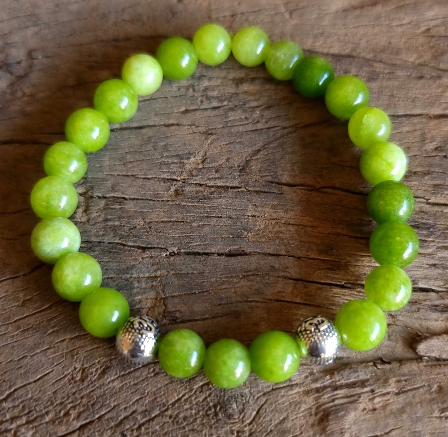 PERIDOT ENERGY BOHO BRACELET 8 mm - ABUNDANCE & LOVE