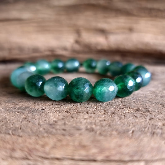 GREEN CHALCEDONY ENERGY BRACELET 8 mm - SPIRITUAL BALANCE
