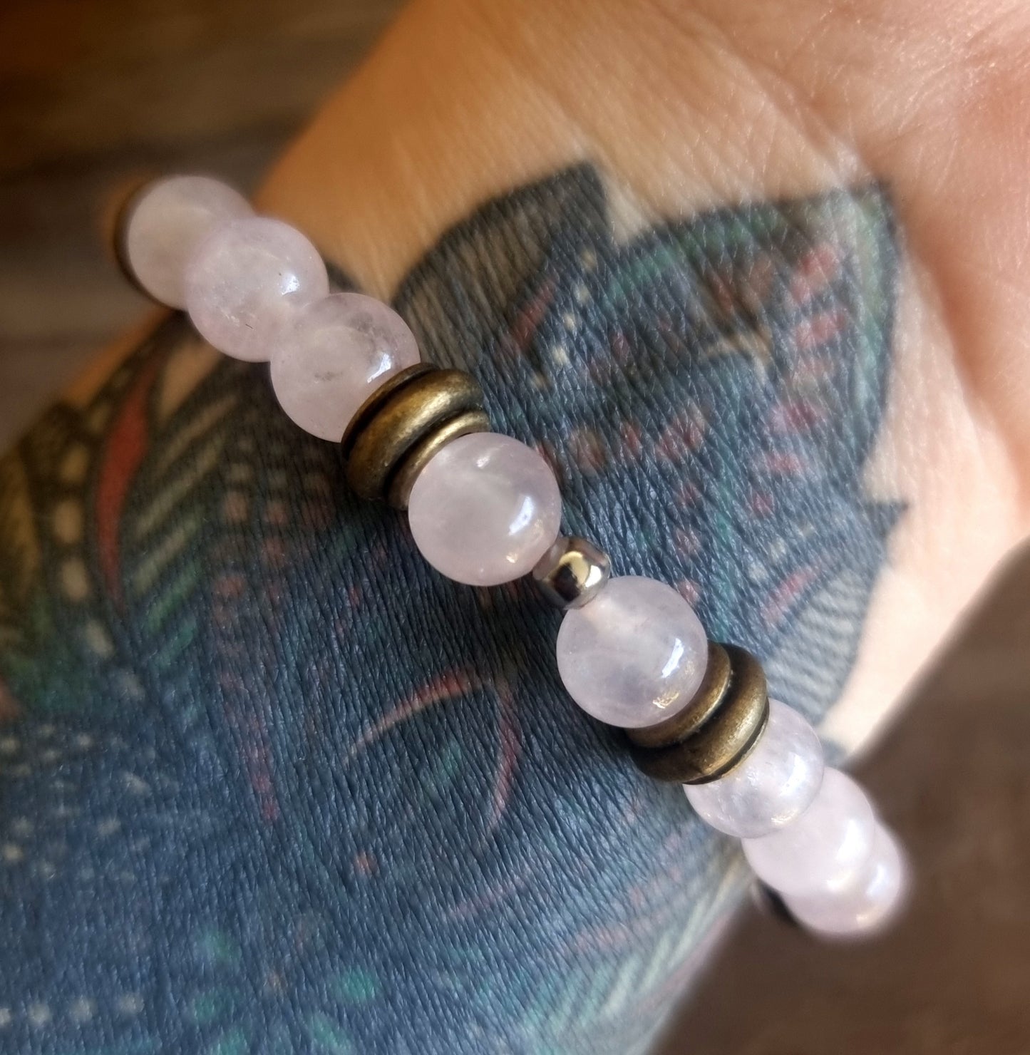 ROSE QUARTZ BOHO ENERGY BRACELET 8 mm - UNCONDITIONAL LOVE