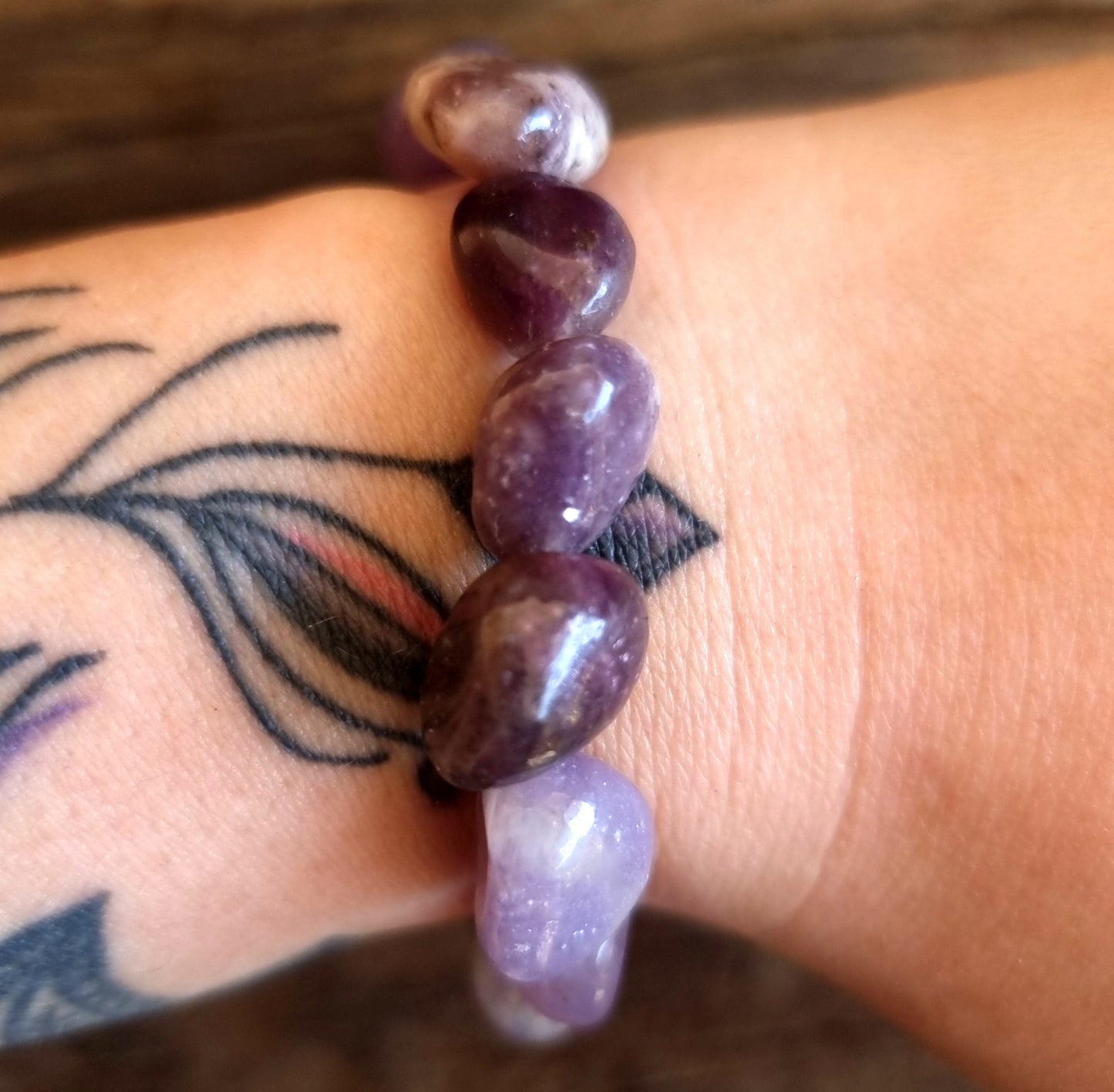 LEPIDOLITE NUGGET BRACELET - TRANSITION