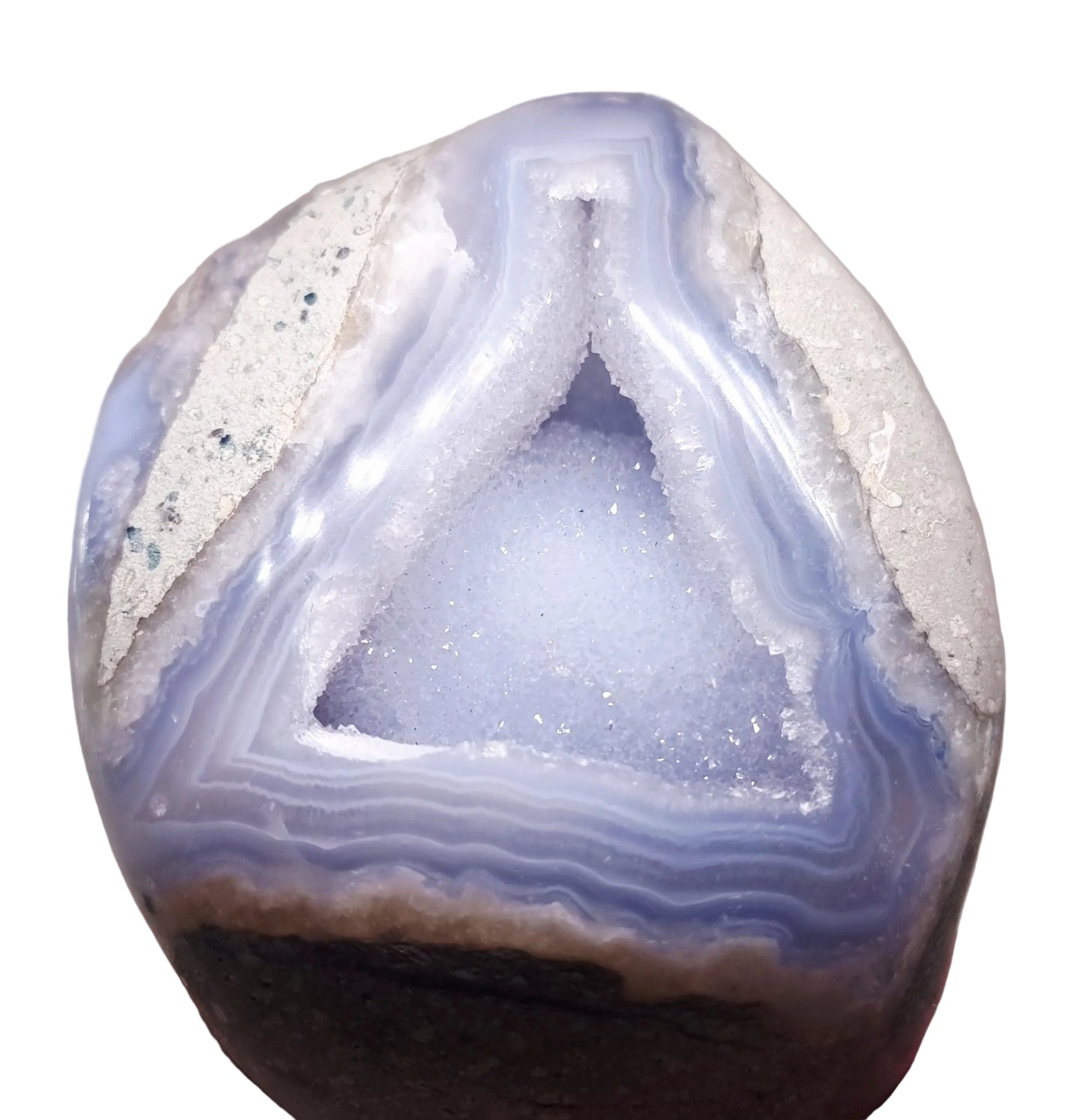BLUE LACE AGATE POLISHED FREE FORM 1.7 kg - COMMUNICATION & COURAGE